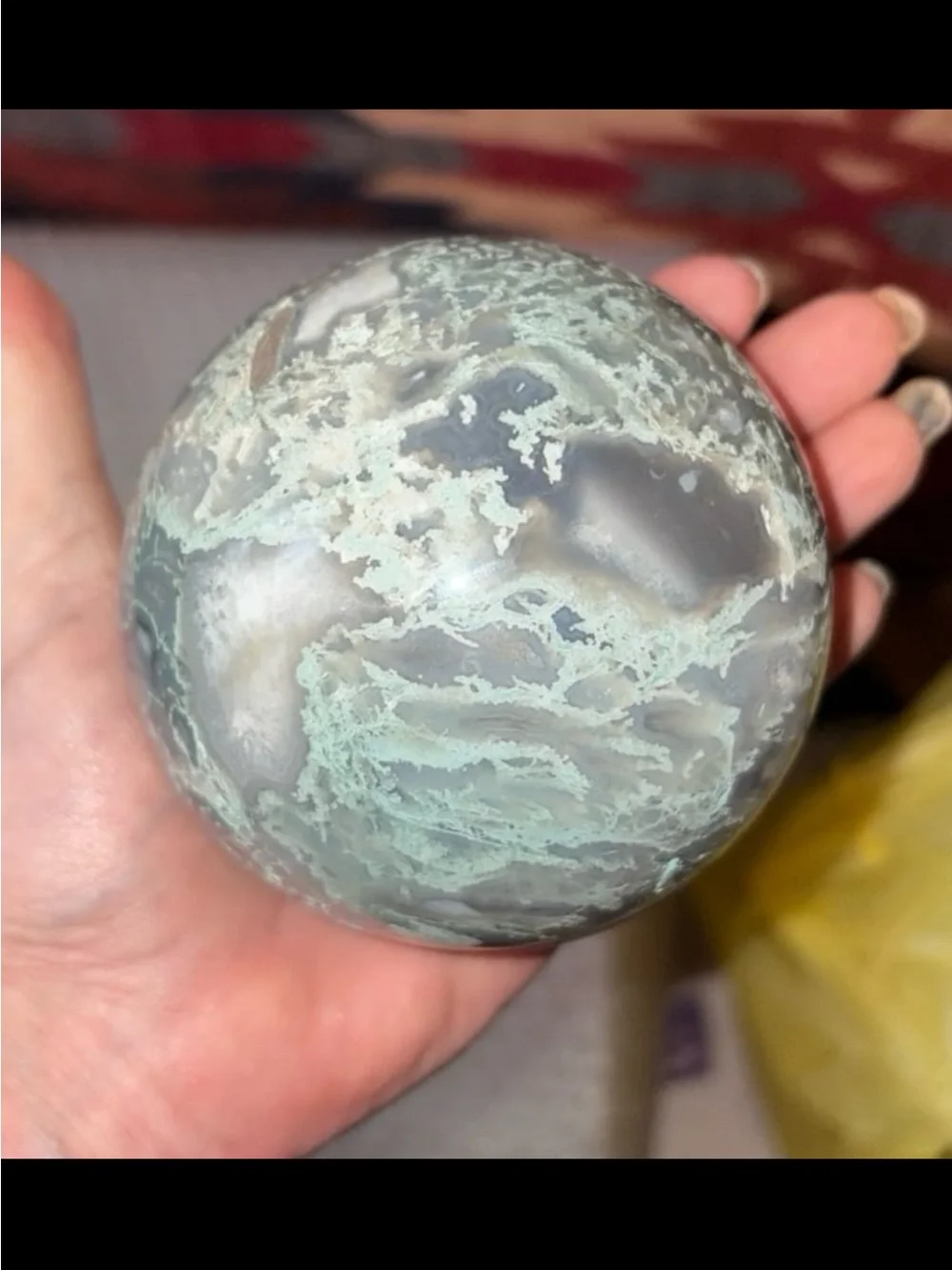 Moss Agate Sphere HQ Madagascar